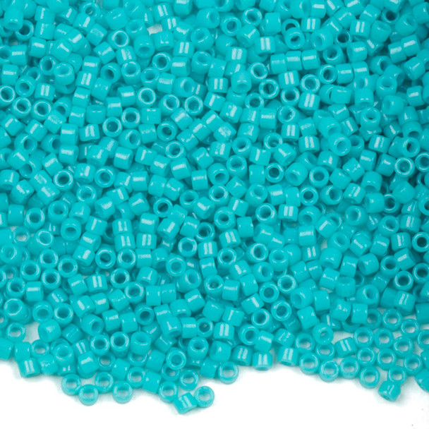 Miyuki 11/0 Duracoat Opaque Underwater Blue Delica Seed Beads - #DB2130, 7.2 gram tube