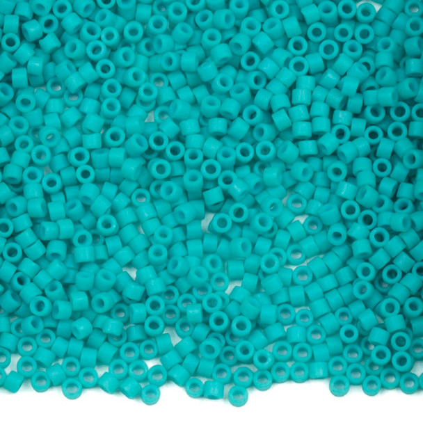 Miyuki 11/0 Dyed Matte Opaque Turquoise Delica Seed Beads - #DB793, 7.2 gram tube