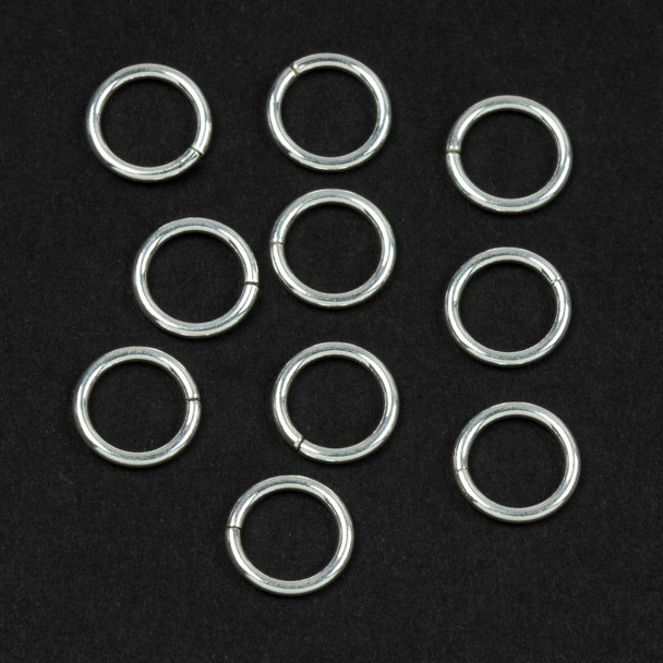 Sterling Silver Jump Rings - 7mm, 19 gauge, Open, 10 per bag