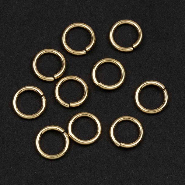 Gold Filled Jump Rings - 7mm, 18 gauge, Open, 10 per bag