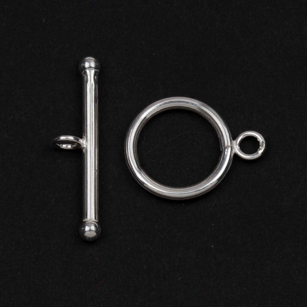 Sterling Silver Toggle - 13.5x17.5mm Toggle, 6x24mm Bar, 1 set