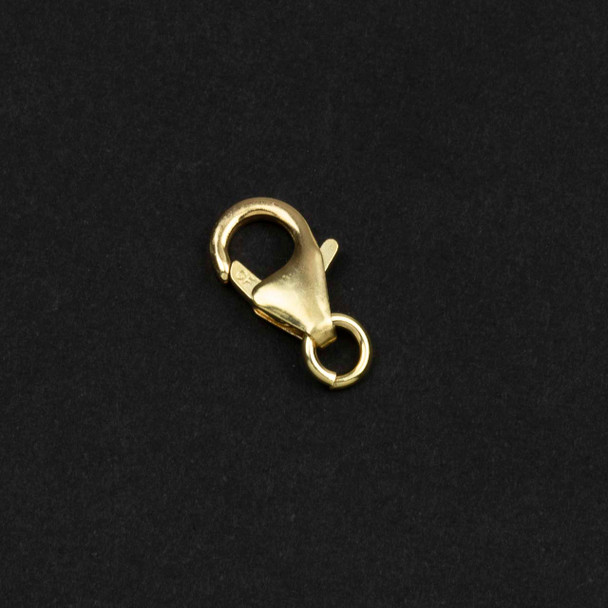 Gold Filled Trigger Lobster Clasp - 6.5x10mm, 4mm Open Jump Ring, 1 per bag