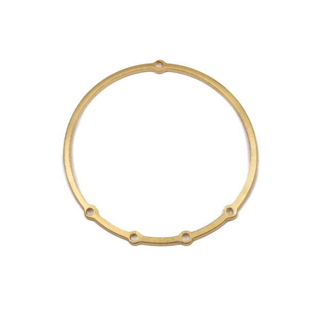 Cherry Tree Beads Brass 32mm Hoop Link Components with 5 Loops - 6 per bag 