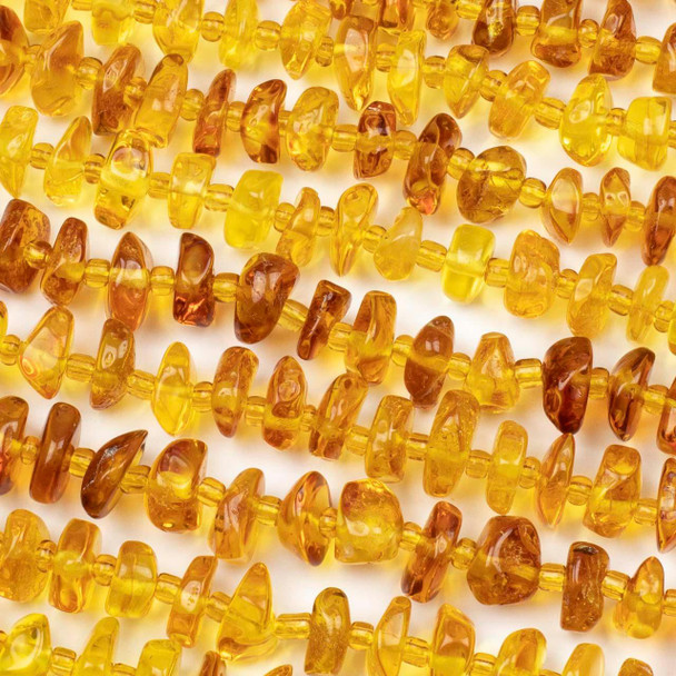 Cherry Tree Beads Amber approx. 3-4x7-9mm Nugget Beads - 15 inch strand 