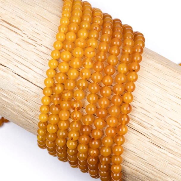 Amber round beads for DIy projects.