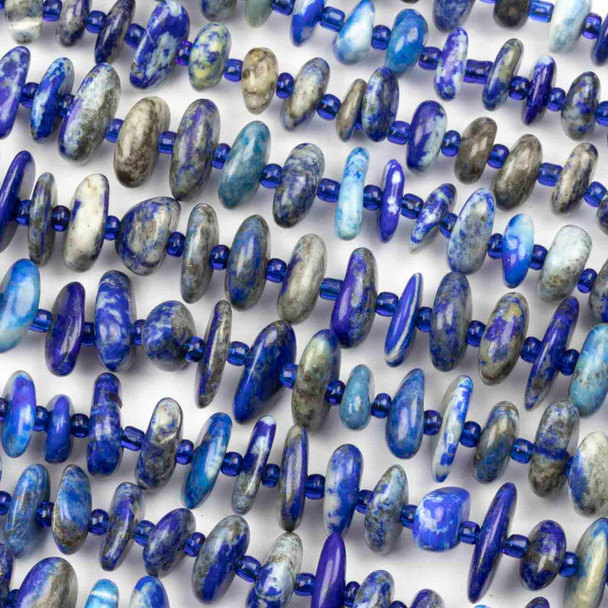 Cherry Tree Beads Lapis approx. 5x12mm Irregular Heishi Beads - 15.5 inch strand 