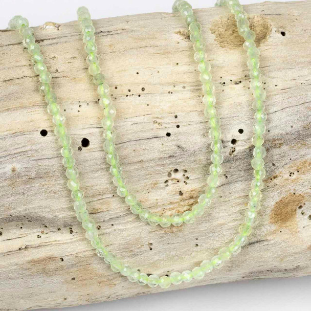 Cherry Tree Beads BOGO Prehnite 2mm Faceted Round Beads - 15 inch strand