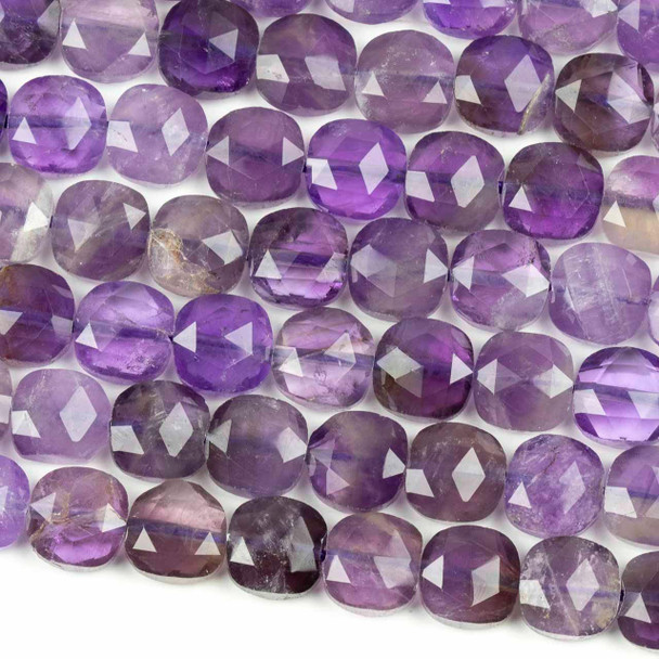 Cherry Tree Beads Amethyst 8mm Faceted Square Beads - 8 inch strand 