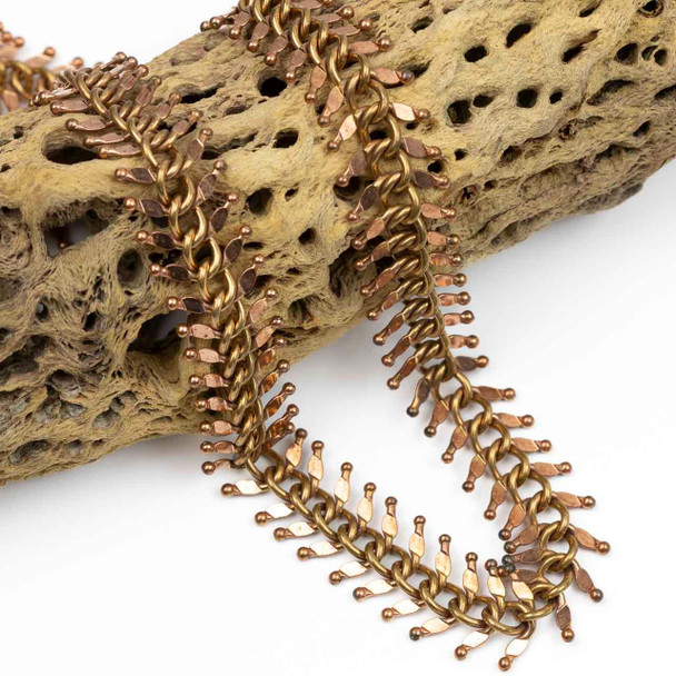 Cherry Tree Beads Brass Fishbone Chain with 2x14 Links - 1 meter 