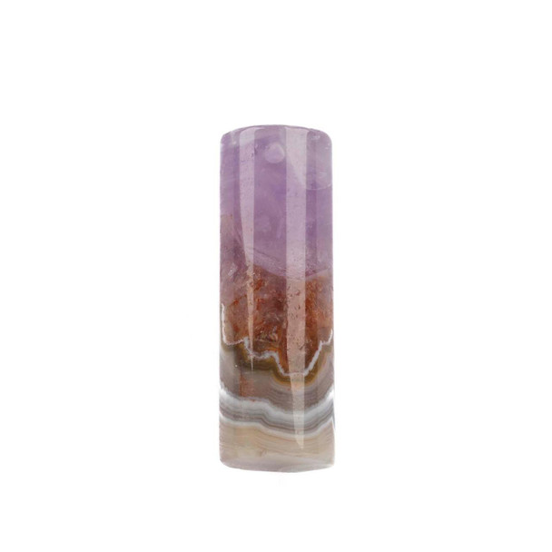 Cherry Tree Beads Amethyst & Agate 10x30mm Top Drilled Tube Pendant, 1 piece  Cherry Tree Beads Amethyst & Agate 10x30mm Top Drilled Tube Pendant, 1 piece