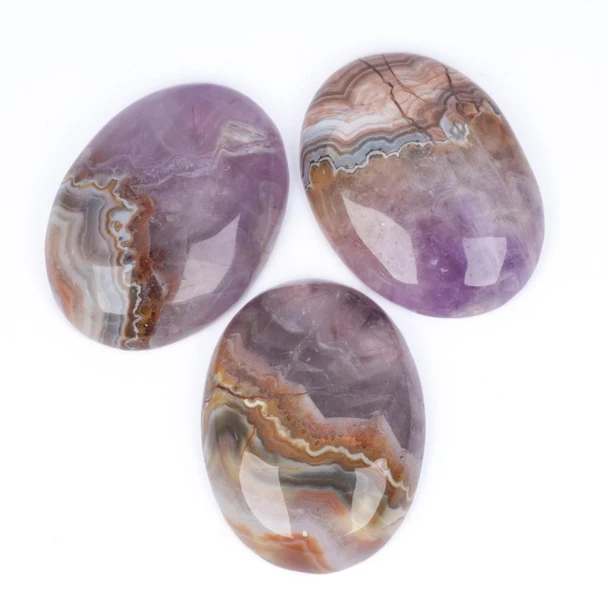 Cherry Tree Beads Amethyst Agate 30x40mm Oval Cabochon - 1 per bag 