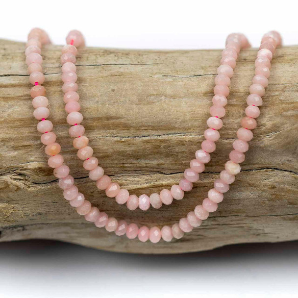 Cherry Tree Beads BOGO Pink Opal 3x4mm Faceted Rondelle Beads - 15 inch strand 