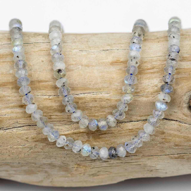 Cherry Tree Beads BOGO Blue Labradorite 3x4mm Faceted Rondelle Beads - 15 inch strand 