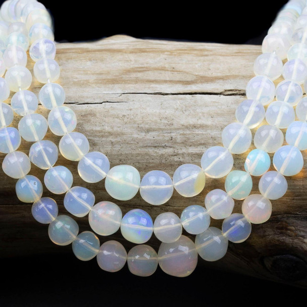 Cherry Tree Beads White Opal 5-8mm Graduated Round Beads - 15 inch strand  Cherry Tree Beads White Opal 5-8mm Graduated Round Beads - 15 inch strand