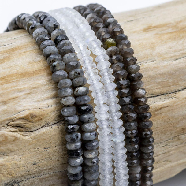 Cherry Tree Beads Gemstone 2x4 Faceted Rondelle Beads - 15 inch strand  Cherry Tree Beads Gemstone 2x4 Faceted Rondelle Beads - 15 inch strand