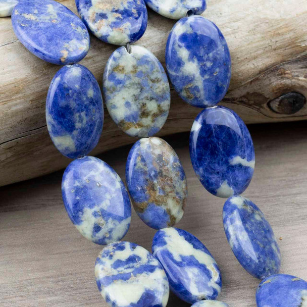 Cherry Tree Beads Special Gems - Sodalite 18x25mm Oval Beads - 16 inch strand  Cherry Tree Beads Special Gems - Sodalite 18x25mm Oval Beads - 16 inch strand