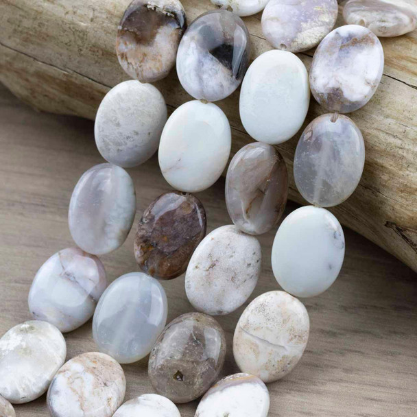 Cherry Tree Beads Special Gems - White Opal 15x20mm Oval Beads - 16 inch strand  Cherry Tree Beads Special Gems - White Opal 15x20mm Oval Beads - 16 inch strand