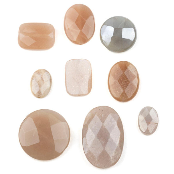 Cherry Tree Beads Peach Moonstone Designer Mix - 9 per bag 