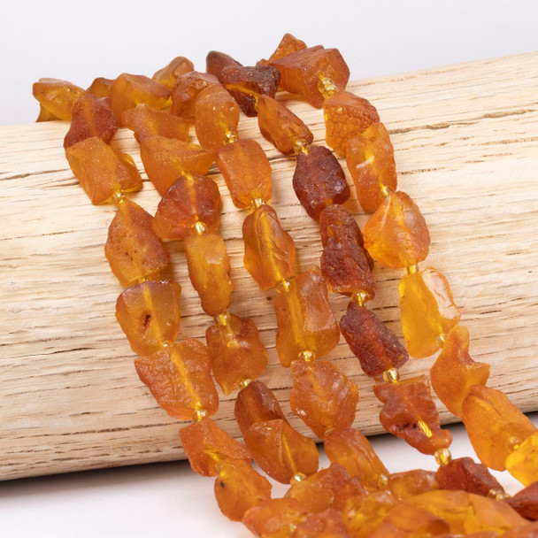 Cherry Tree Beads Amber approx. 7-16mm Nugget Beads - 15 inch strand 