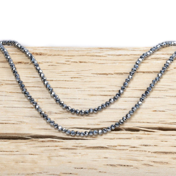 Cherry Tree Beads BOGO Terahertz 2mm Faceted Round Beads - 15 inch strand 