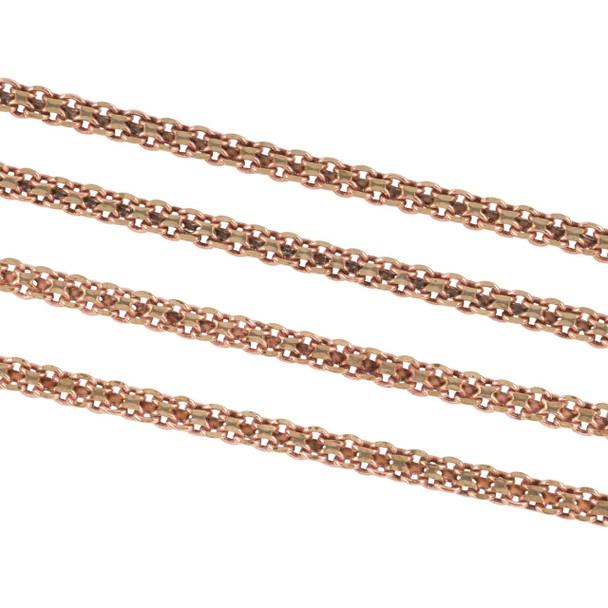 Cherry Tree Beads Brass Byzantine 3.5mm Flat Chain - 1 meter  Cherry Tree Beads Brass Byzantine 3.5mm Flat Chain - 1 meter