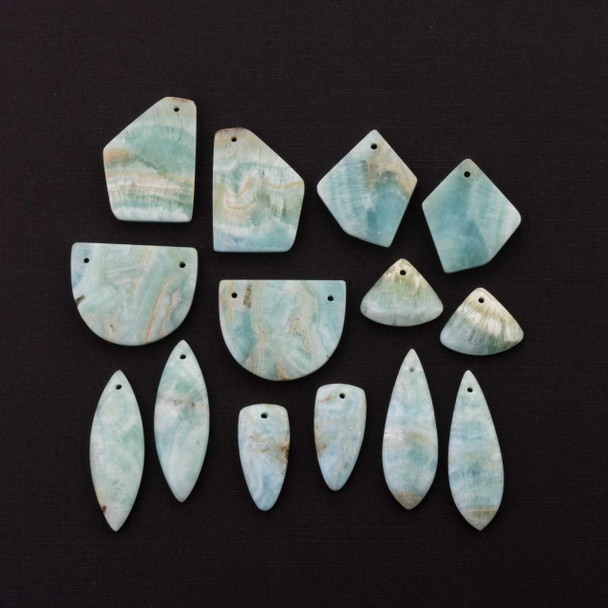 Cherry Tree Beads Hemimorphite Pendant Pairs - 1 pair per bag 
