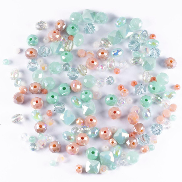 Cherry Tree Beads Mint & Apricot Magic Crystal Bead Designer Collection 