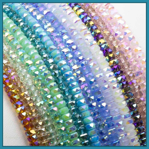 Cherry Tree Beads Crystal 2x4mm Faceted Heishi Beads - 8 inch strand 