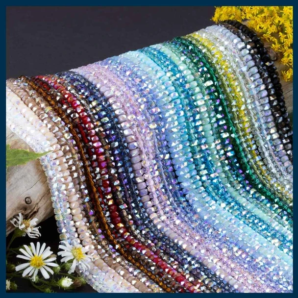 Cherry Tree Beads Crystal 2x4mm Faceted Heishi Beads - 8 inch strand 