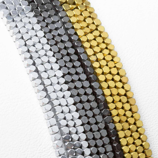 Cherry Tree Beads Hematite 1x1mm Faceted Cube Beads - 16 inch strand 