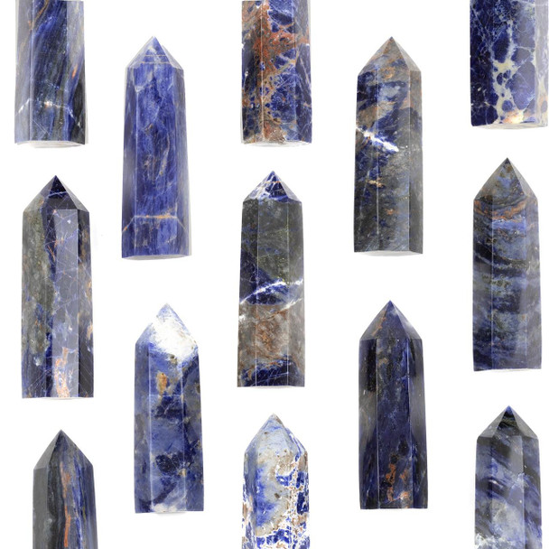 Cherry Tree Beads Sodalite Tower - 1 piece, approx. 2.5-3 inches 