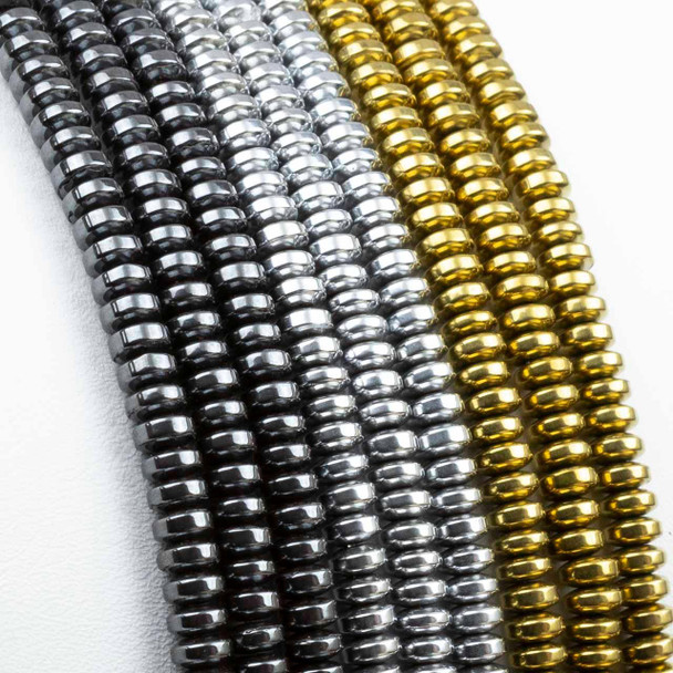 Cherry Tree Beads Hematite 2x4mm Rondelle Beads - 15.5 inch strand 