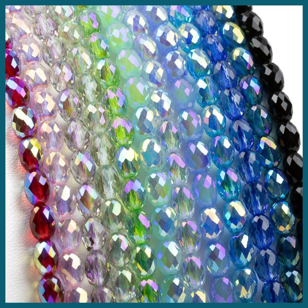 Cherry Tree Beads Crystal 4x5.5mm Faceted Rice Beads - 15.5 inch strand 