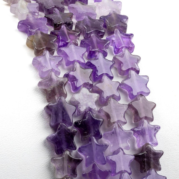 Cherry Tree Beads Amethyst 10mm Star Beads - 13 inch strand 
