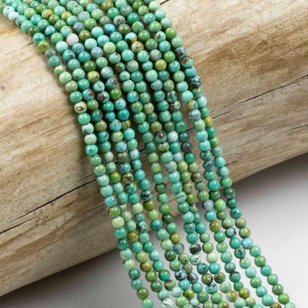 Cherry Tree Beads Turquoise 2mm Round Beads - 15 inch strand 
