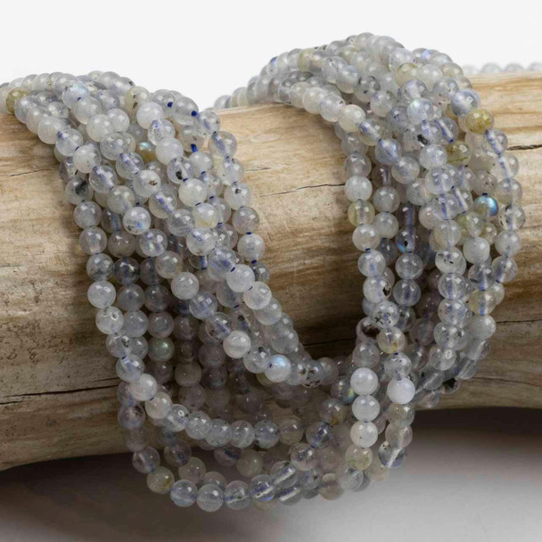 Cherry Tree Beads BOGO Blue Labradorite 3mm Round Beads - 15 inch strands 