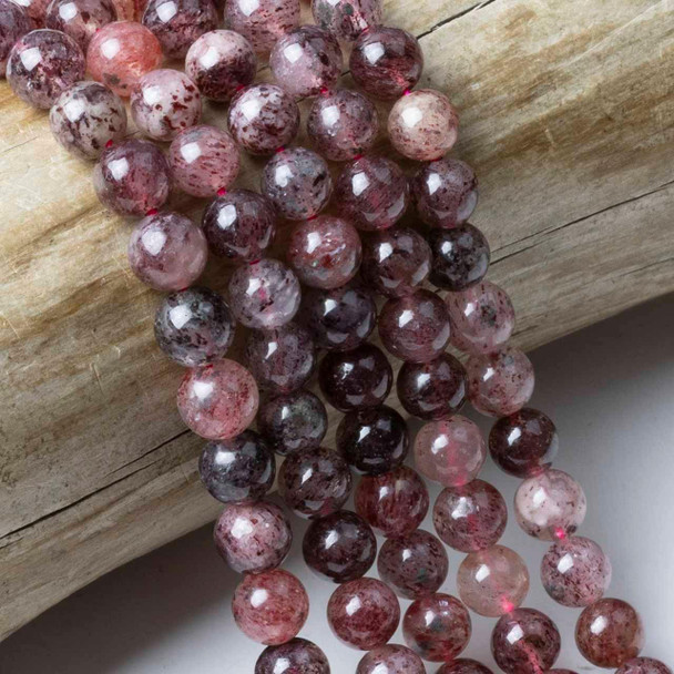Cherry Tree Beads Strawberry Quartz 6mm Round Beads - 15 inch strand 