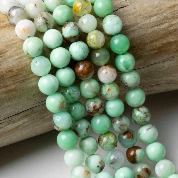 Cherry Tree Beads Chrysophrase 6mm Round Beads - 15 inch strand 