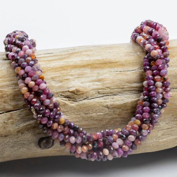 Cherry Tree Beads Natural Ruby 2x3mm Faceted Rondelle Beads - 15 inch strand 