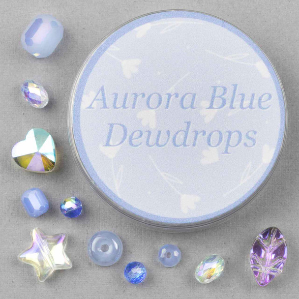 Aurora Blue Dew Drops Crystal Bead Designer Collection