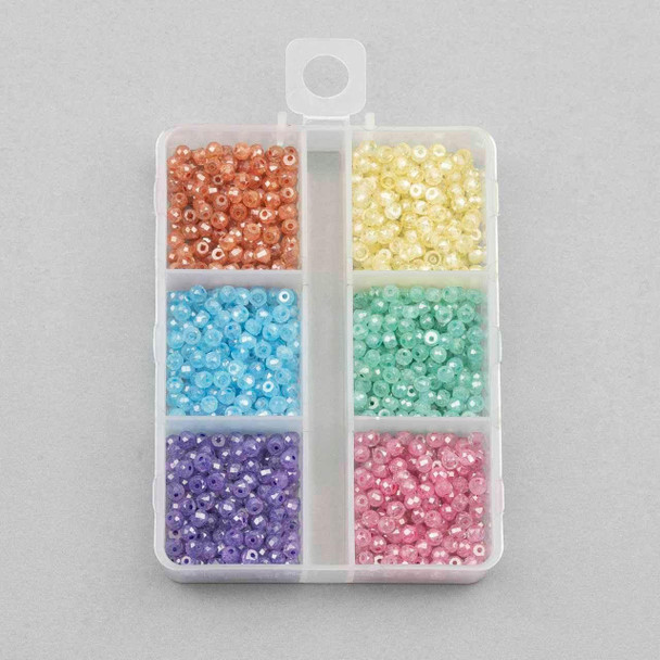 Cherry Tree Beads Mini Cubic Zirconia 2x3mm Rondelle Designer Collection Box 
