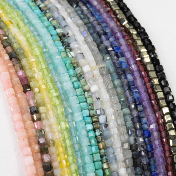 Each bead is carefully cut into a tiny cube with light-catching facets that reflect brilliance from every angle.