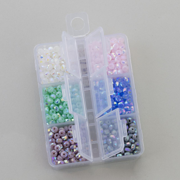 Cherry Tree Beads 6 Color Crystal 2x4mm Heishi Mini Designer Collection Box 