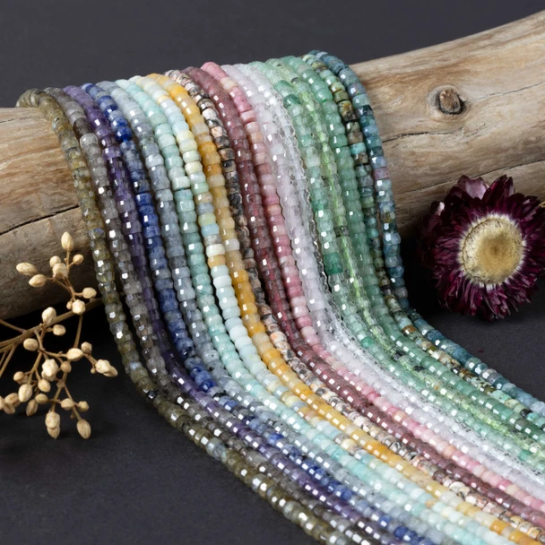 Cherry Tree Beads Gemstone 2x4mm Faceted Heishi Beads - 15 inch strand 