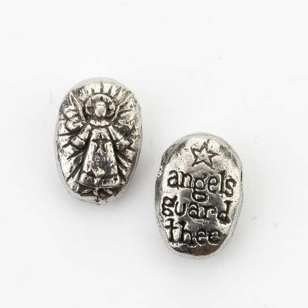  Green Girl Studios Pewter 13x19mm Angel Bead - 1 per bag 