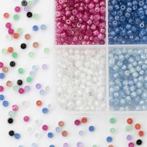 Cherry Tree Beads Cubic Zirconia 2x3mm Rondelle Designer Collection Box 