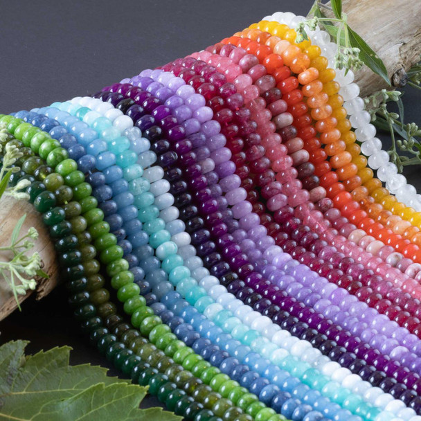 Cherry Tree Beads Dyed Jade 5x8mm Rondelle Beads - 15 inch strand 