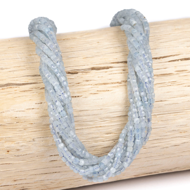 Aquamarine bracelet beads.