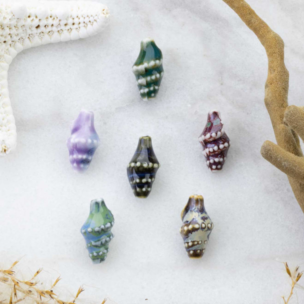 conch shell beads for beach lovers