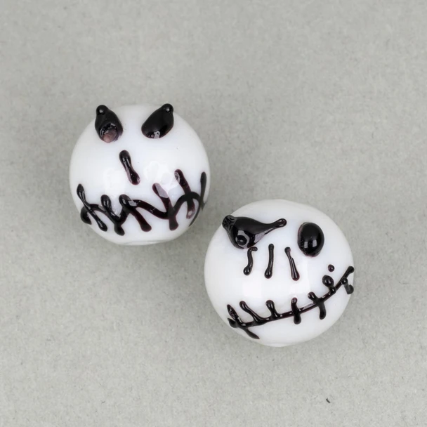 Cherry Tree Beads Handmade Lampwork Glass Beads- 15mm Goblin Head - 2 per bag 